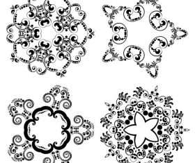 Various patterns floral ornament vector