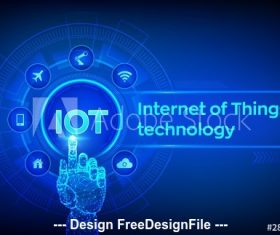 Virtual technology panel vector