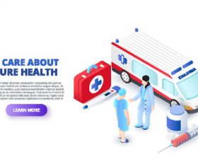 We care about your health concept illustration vector