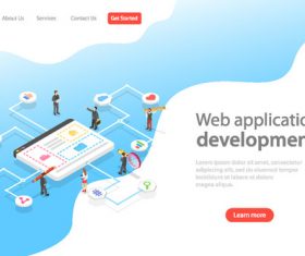Web application development concept illustration vector