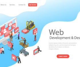 Web development concept illustration vector