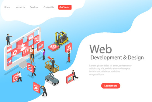 Web development concept illustration vector