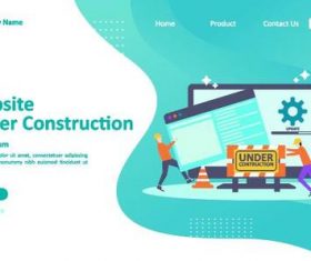 Website construction illustration vector