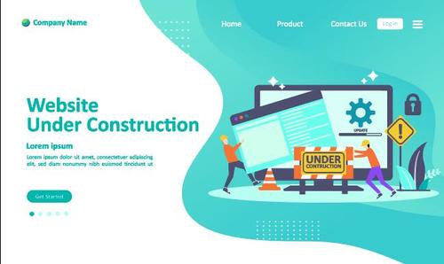 Website construction illustration vector