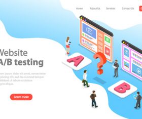 Website testing concept illustration vector