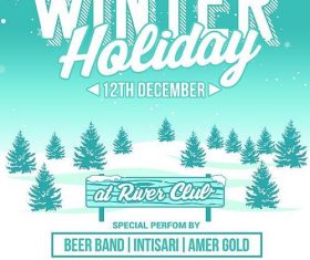 Winter Holiday Party PSD Flyer Template
