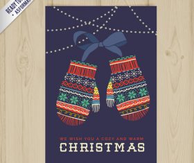 Wooden background christma postcar vector