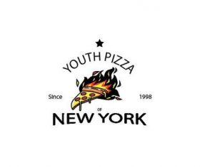 Youth pizza mascot esport logo vector