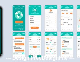 deliveri app Ui Kit Screen vector