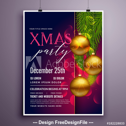 2020 Christmas cover flyer template design vector
