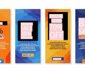 2020 color business promotion flyer vector