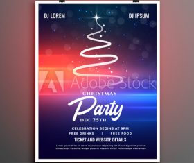 Abstract christmas party flyer vector