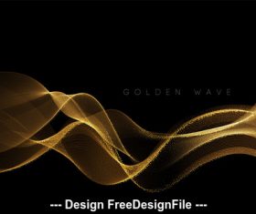 Abstract golden ripple background vector