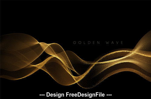 Abstract golden ripple background vector