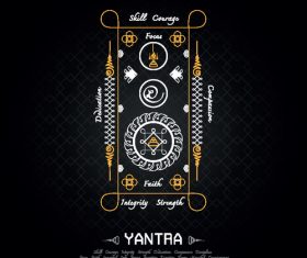 Abstract pattern fashion tattoo vector