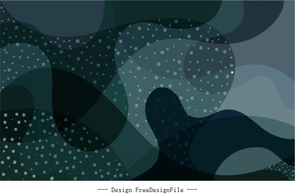 Abstract background template blurred deformed curved shapes set vector