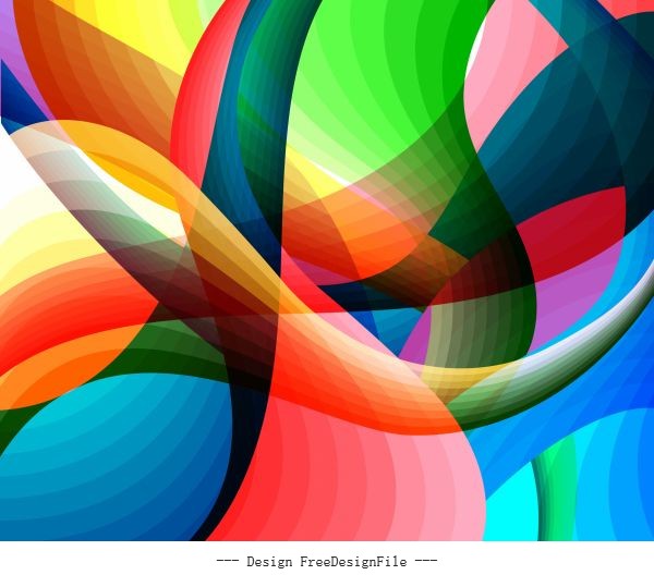 Abstract background template colorful dynamic illusion decor shiny vector