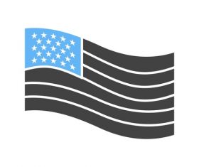 American flag Icons vector