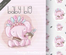 Animal pattern background vector