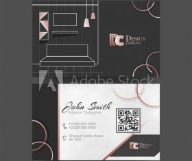 Architectural design business cards vector