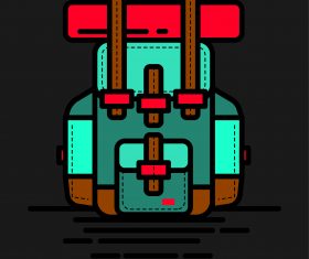 BACKPACK ICON VECTOR