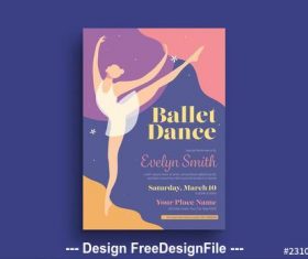 Ballet dance flyer vector
