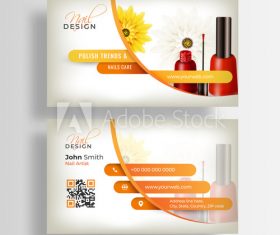 Beauty salon business card design vector