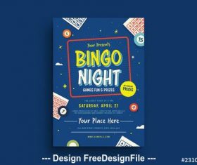 Bingo night flyer vector