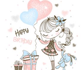 Birthday cartoon illustration vector