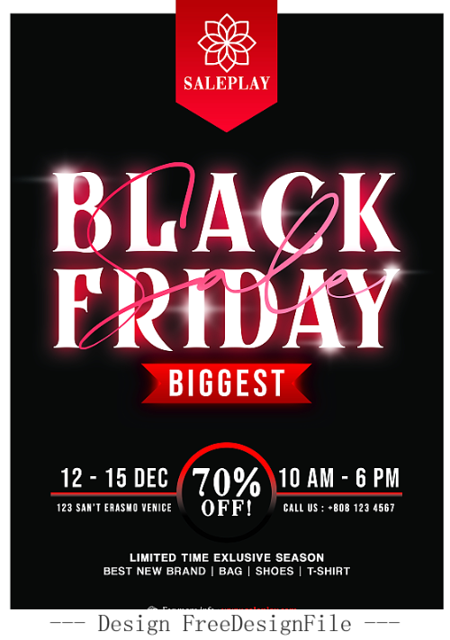 Black Friday Promotion Flyer PSD Template Design