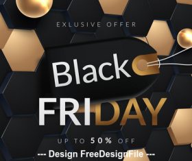 Black friday exlusive offer background vector