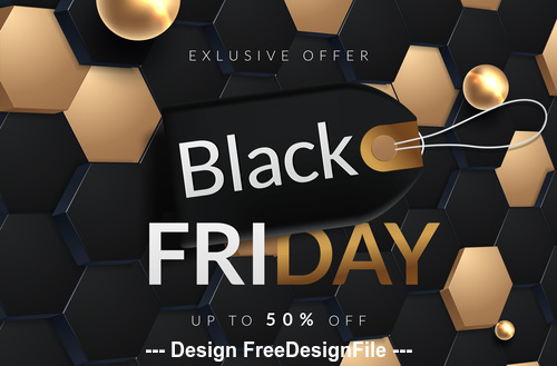 Black friday exlusive offer background vector