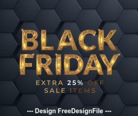Black friday extra off poster vector