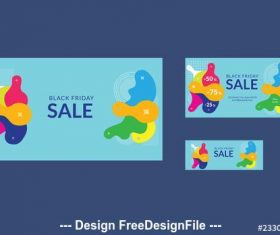 Black friday sale social media cover vector