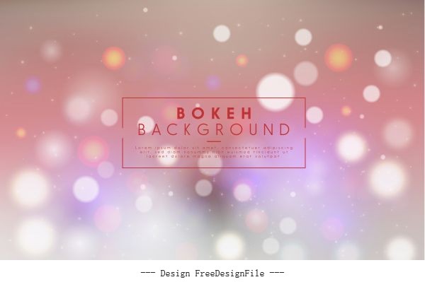 Bokeh background colored sparkling blurred light effect vector