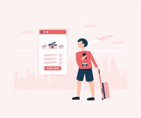 Booking ticket illustration vector