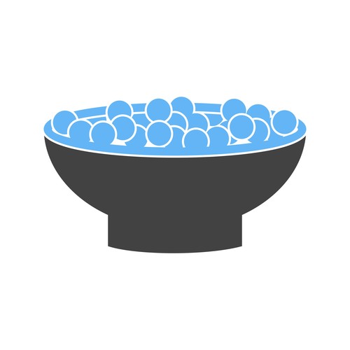 Bowl of cranberries Icons vector