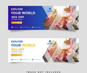 Brand sale banner brochure vector