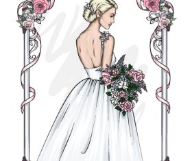 Bride wedding vector