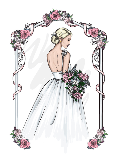 Bride wedding vector