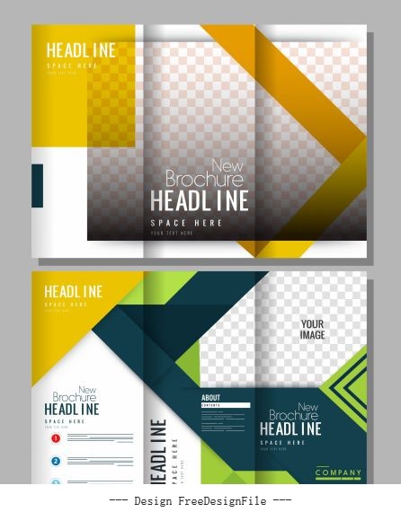 Brochure templates modern elegant colorful bright decor vector