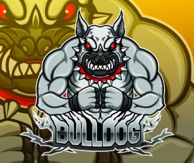Bull dog logo design vector