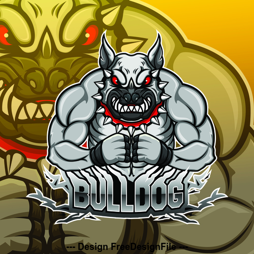 Bull dog logo design vector