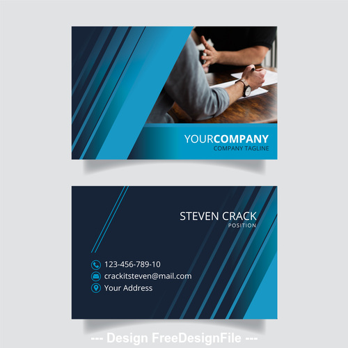 Business card template page design vector