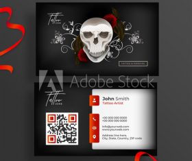 Business cards for tatoo design vector