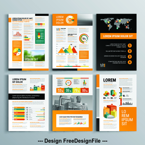Business flyer template design information vector