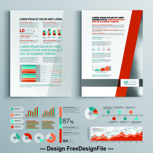 Business template design information vector