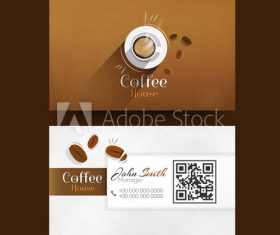 Cafe business card design vector