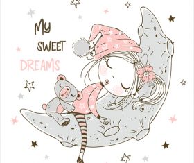 Cartoon character background illustration vector