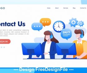 Cartoon illustration business internet technology vector